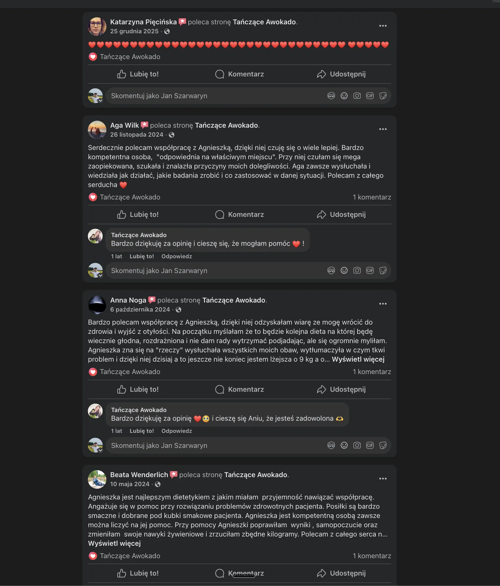 Reviews on Facebook