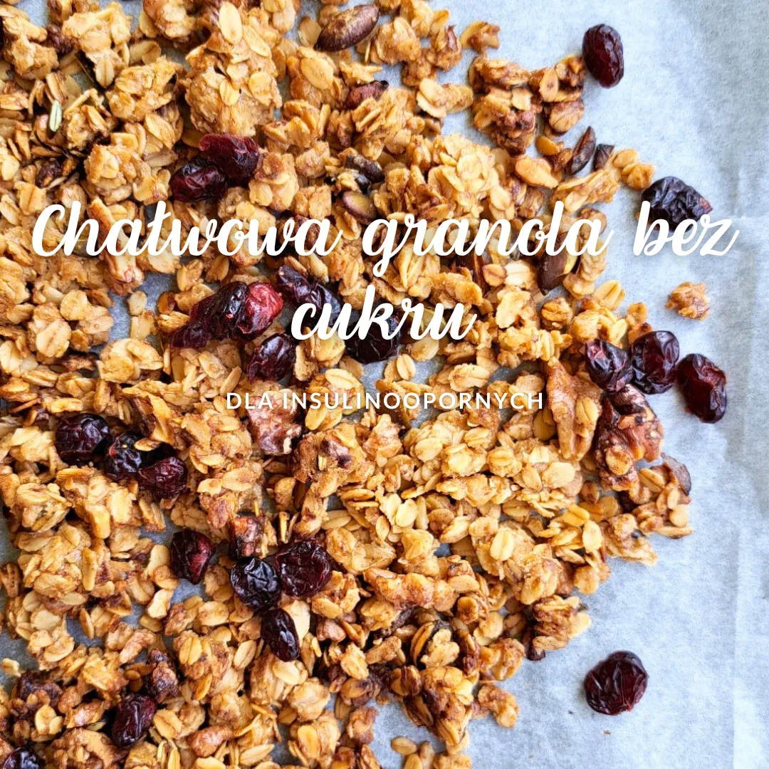 Chałwowa granola bez cukru dla INSULINOOPORNYCH