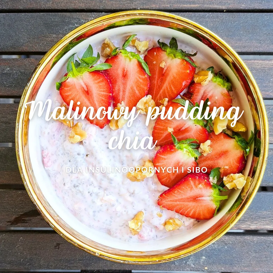 Malinowy pudding chia dla INSULINOOPORNYCH