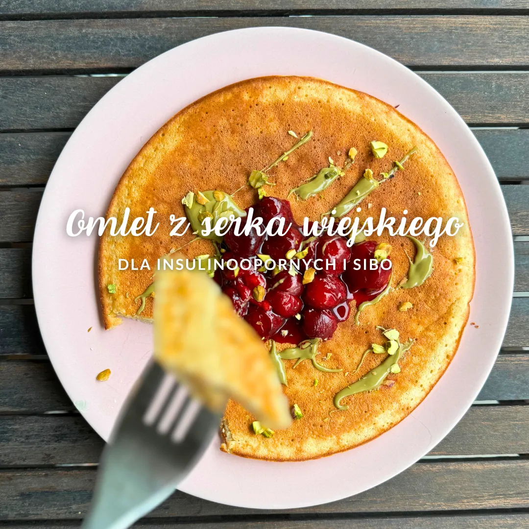 Omlet z serka wiejskiego dla INSULINOOPORNYCH i SIBO